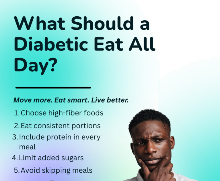 What should a Diabetic eat all day?