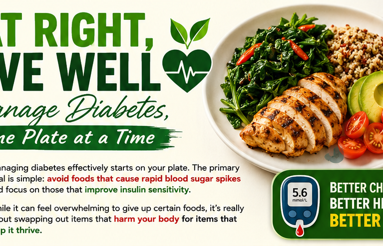 Managing diabetes effectively starts on your plate. The primary goal is simple: avoid foods that cause rapid blood sugar spikes and focus on those that improve insulin sensitivity. While it can feel overwhelming to give up certain foods, it’s really about swapping out items that harm your body for items that help it thrive...