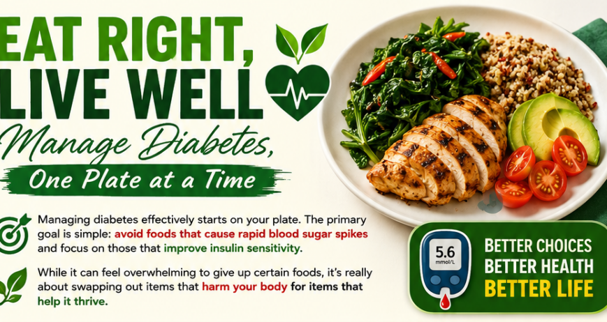 Managing diabetes effectively starts on your plate. The primary goal is simple: avoid foods that cause rapid blood sugar spikes and focus on those that improve insulin sensitivity. While it can feel overwhelming to give up certain foods, it’s really about swapping out items that harm your body for items that help it thrive...