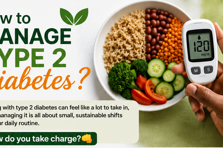 Living with Type 2 diabetes can feel like a lot to take in, but managing it is all about small sustainable shifts in your daily routine.  How do you take charge?👊