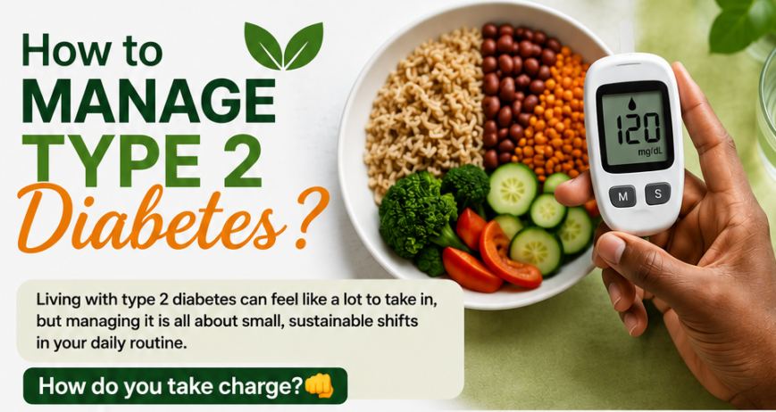 Living with Type 2 diabetes can feel like a lot to take in, but managing it is all about small sustainable shifts in your daily routine.  How do you take charge?👊